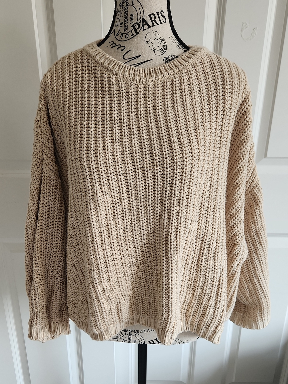 Simple Folk 100% Organic Cotton Oatmeal Sweater SZ 2
